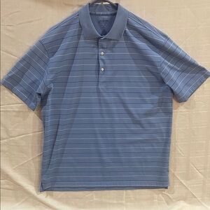 Classic Blue Striped Polo Shirt